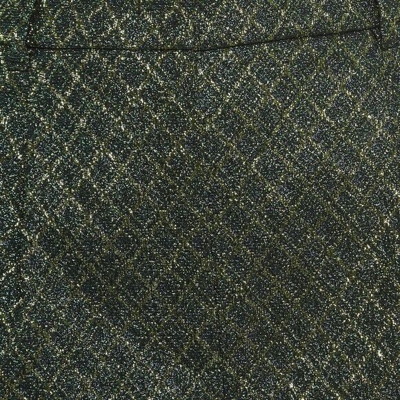 Dolce & Gabbana Green Lame Jacquard Pleated Shorts S - Picture 3 of 4